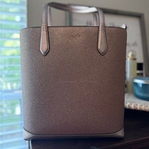 KATE SPADE LARGE PINK GLITTER TOTE